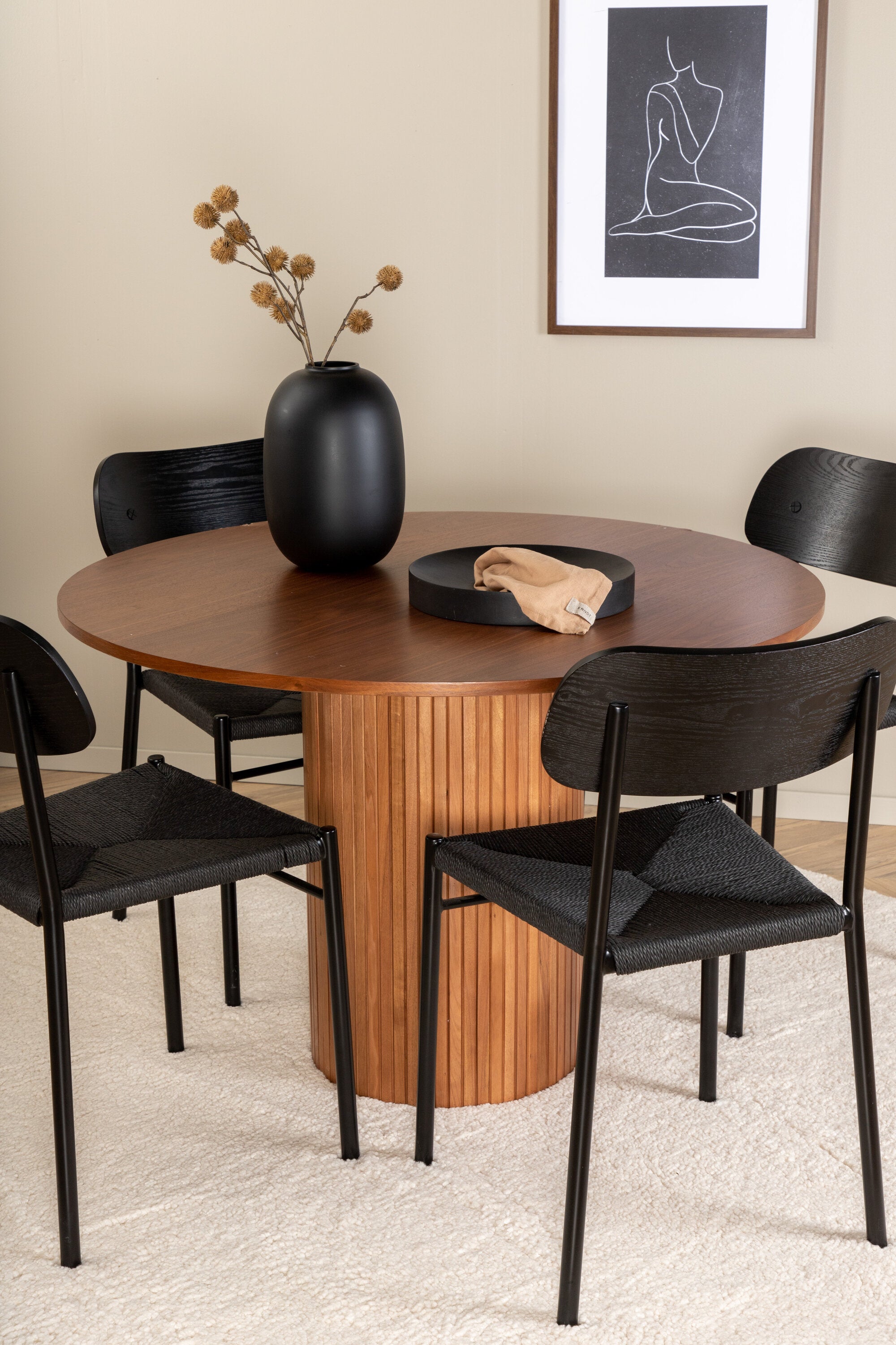 s_gr23983__11 Dining Set Bianca Mit Stühlen Polly Rundes Essgruppen Set