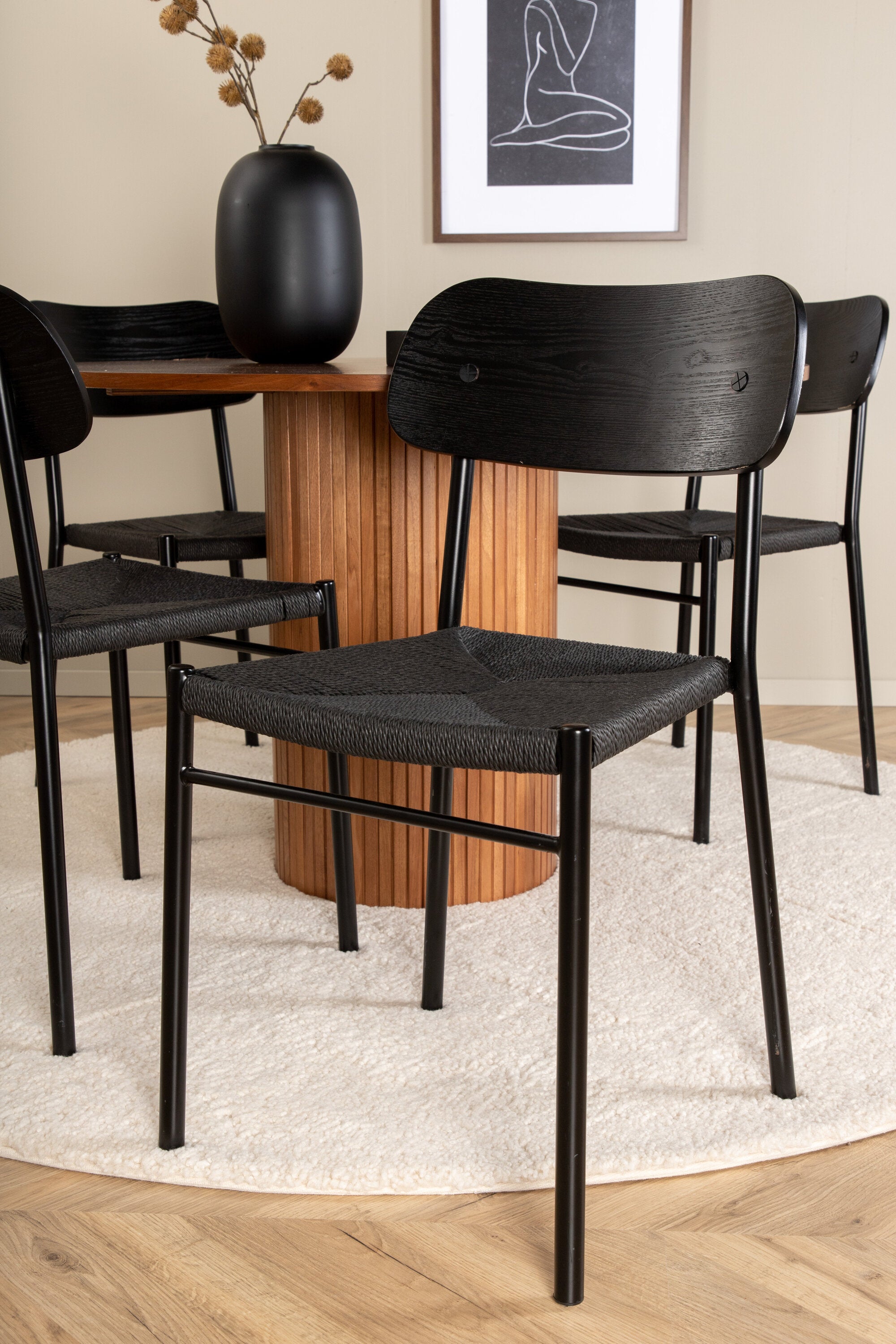 s_gr23983__13 Dining Set Bianca Mit Stühlen Polly Rundes Essgruppen Set