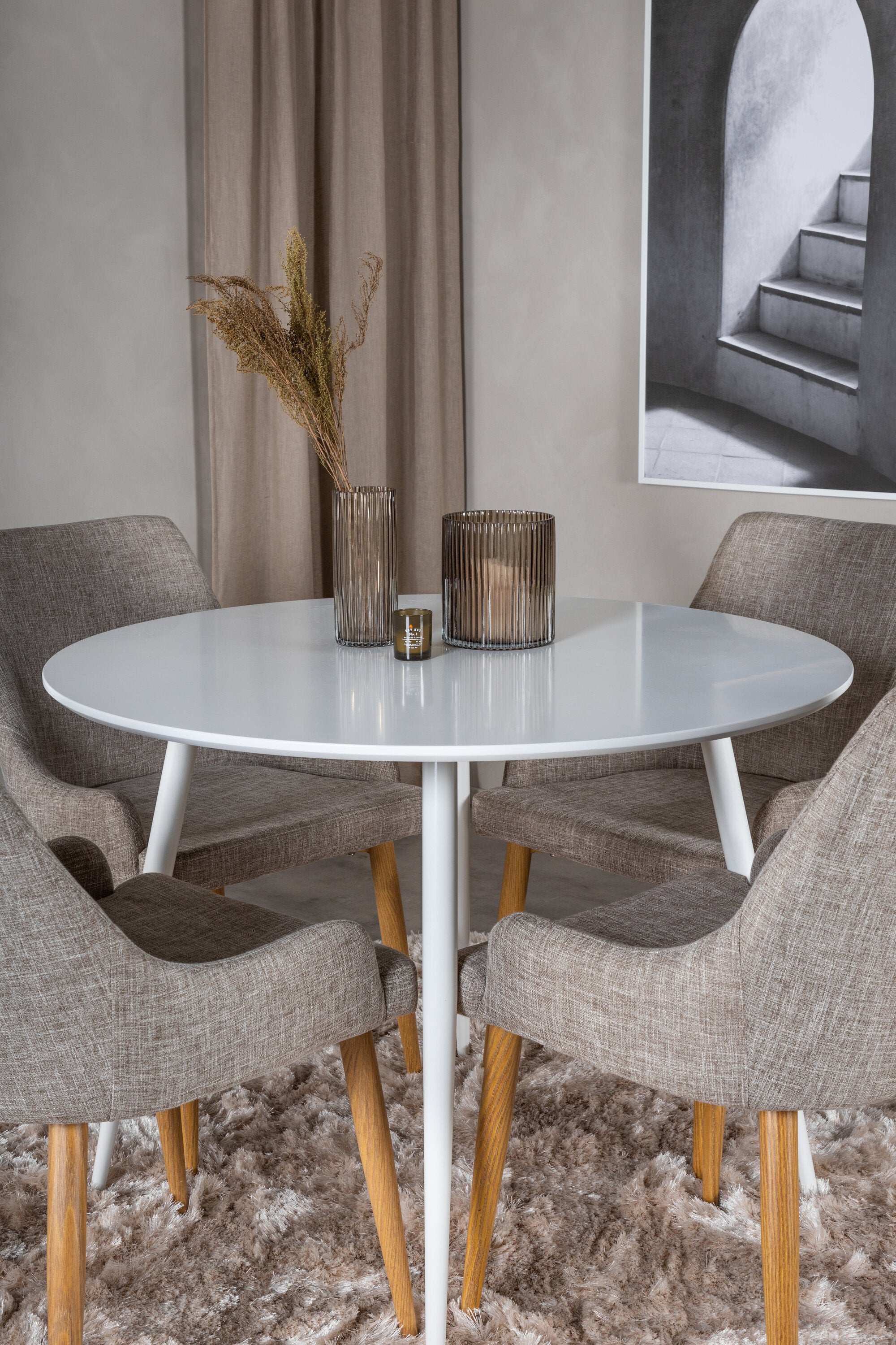 s_gr23986__13 Dining Set Plaza Mit Stühlen Plaza Rundes Essgruppen Set