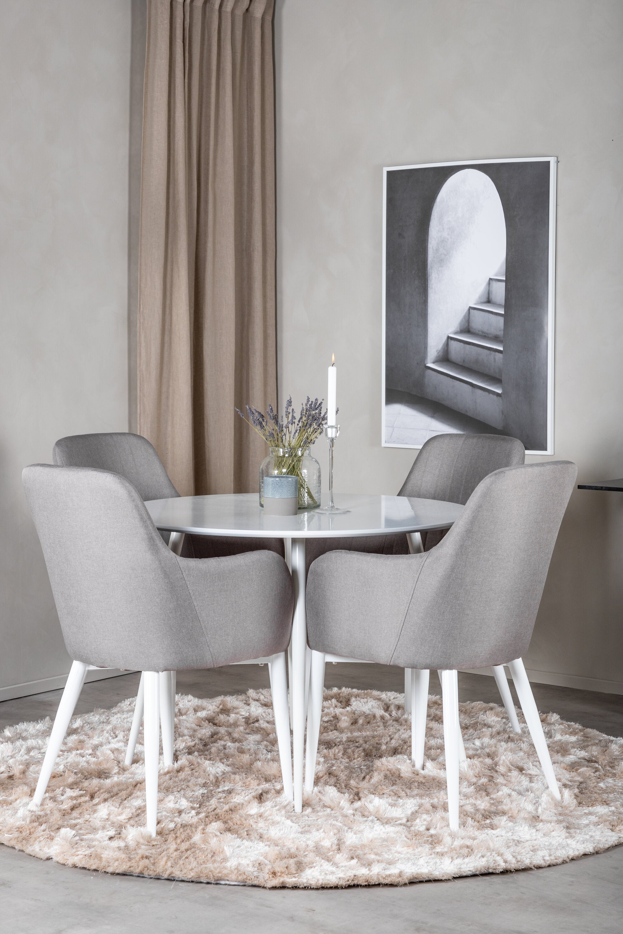 s_gr23989__11 Dining Set Plaza Mit Stühlen Comfort Rundes Essgruppen Set