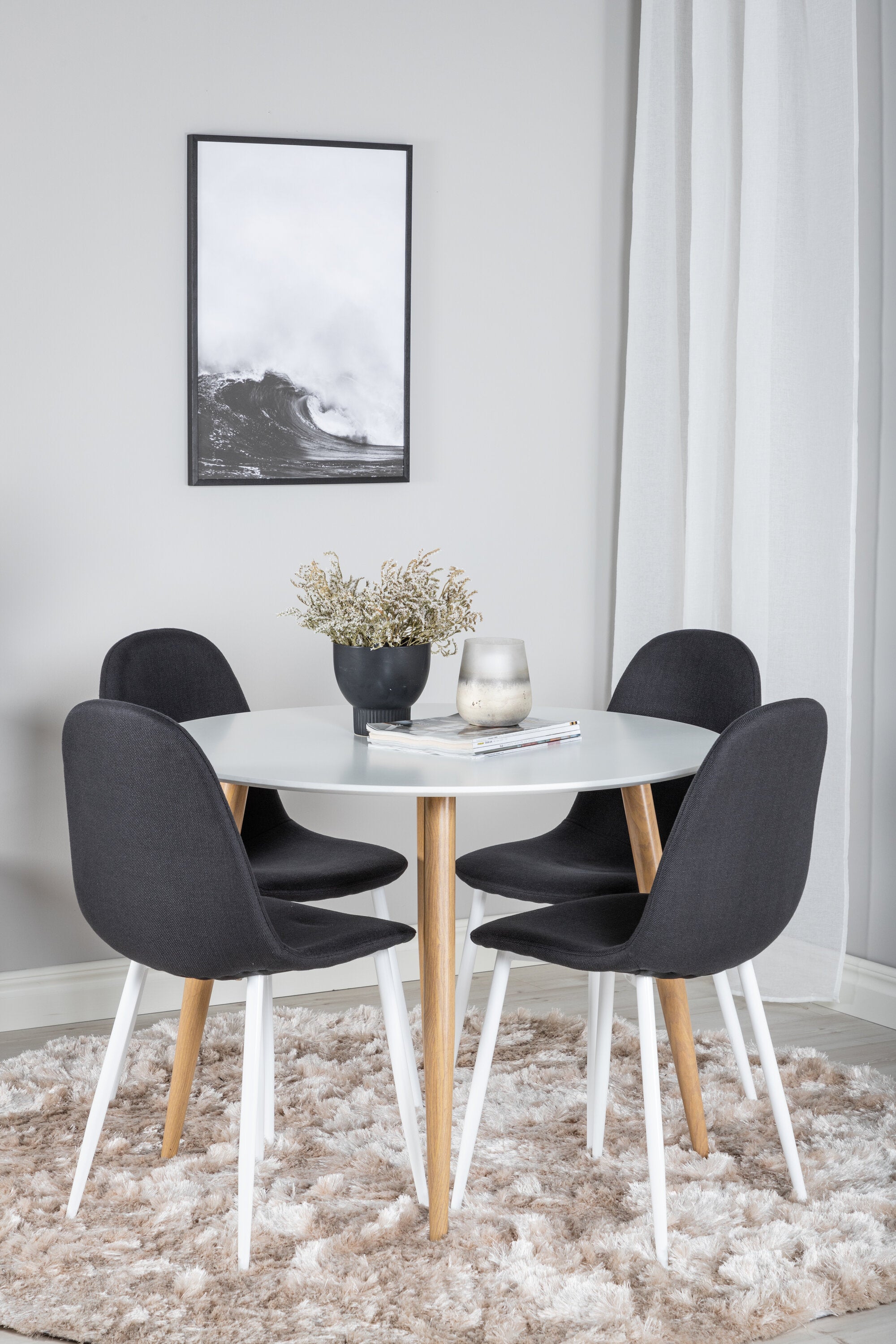 s_gr24074__10 Esszimmer Set Plaza Mit Stühlen Polar Rundes Essgruppen Set Default Title