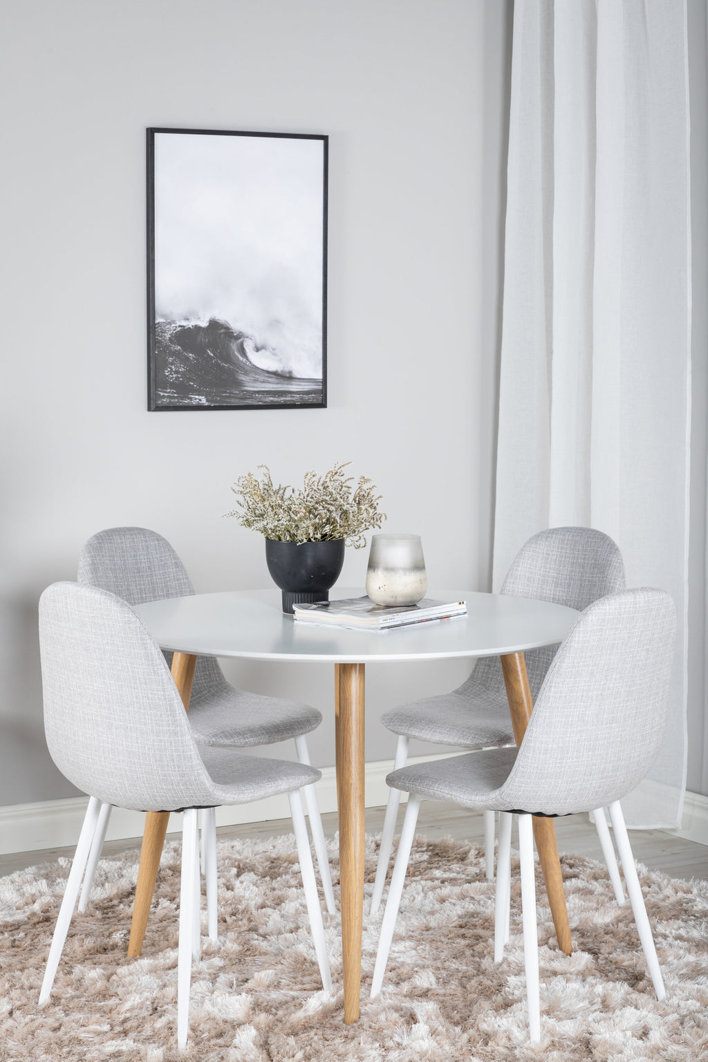 s_gr24075__10 Esszimmer Set Plaza Mit Stühlen Polar Rundes Essgruppen Set Default Title