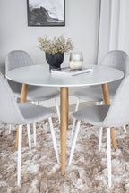 s_gr24075__13 Esszimmer Set Plaza Mit Stühlen Polar Rundes Essgruppen Set