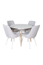 s_gr24077__1 Esszimmer Set Plaza Mit Stühlen Velvet Deluxe Rundes Essgruppen Set Default Title