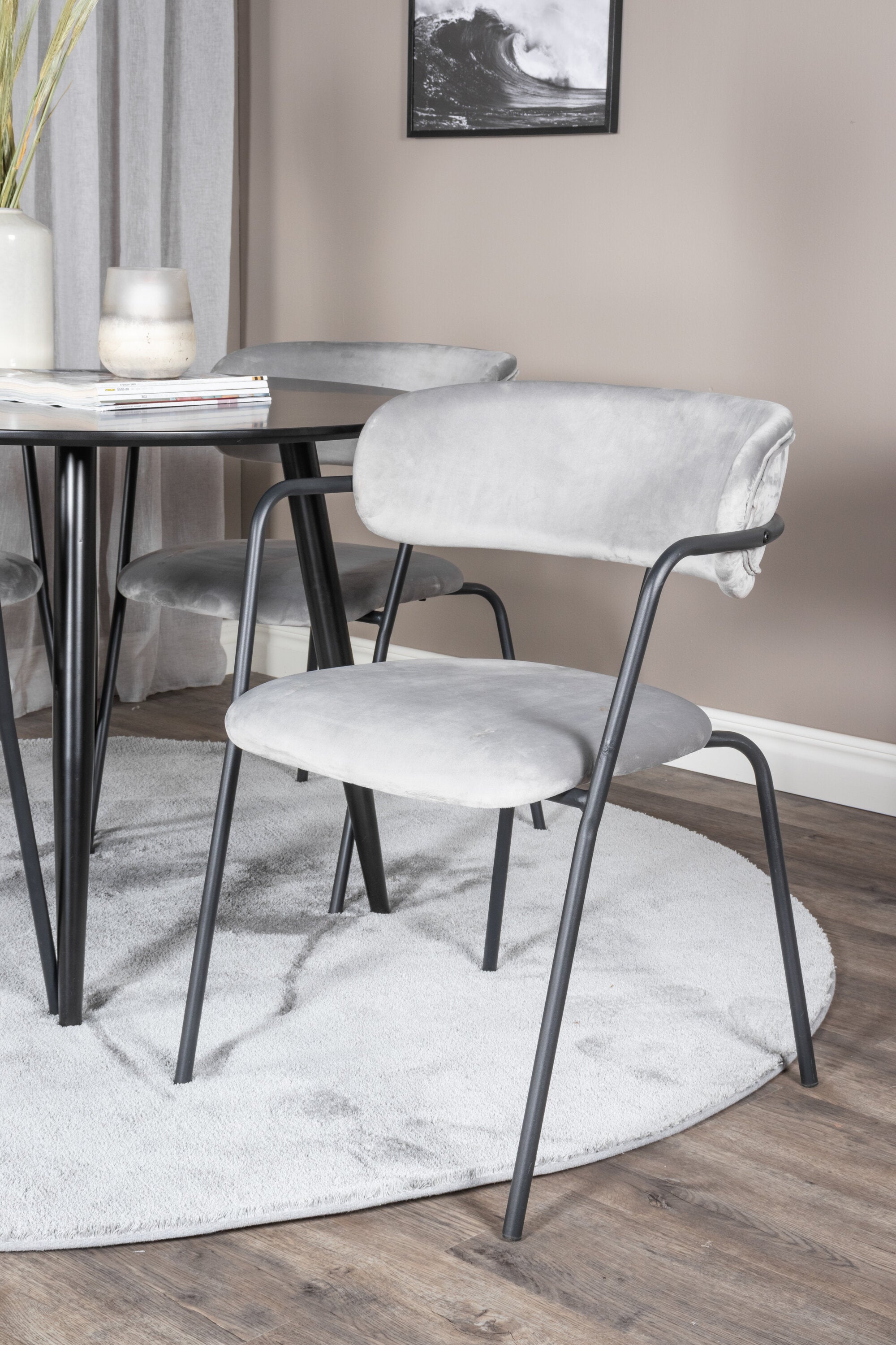 s_gr24111__12 Esszimmer Set Plaza Mit Stühlen Arrow Rundes Essgruppen Set