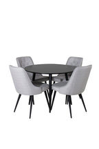 s_gr24122__1 Esszimmer Set Plaza Mit Stühlen Velvet Deluxe Rundes Essgruppen Set Default Title