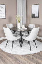 s_gr24122__10 Esszimmer Set Plaza Mit Stühlen Velvet Deluxe Rundes Essgruppen Set