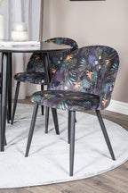 s_gr24123__12 Esszimmer Set Plaza Mit Velvet Stühlen Rundes Essgruppen Set