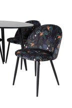 s_gr24123__3 Esszimmer Set Plaza Mit Velvet Stühlen Rundes Essgruppen Set