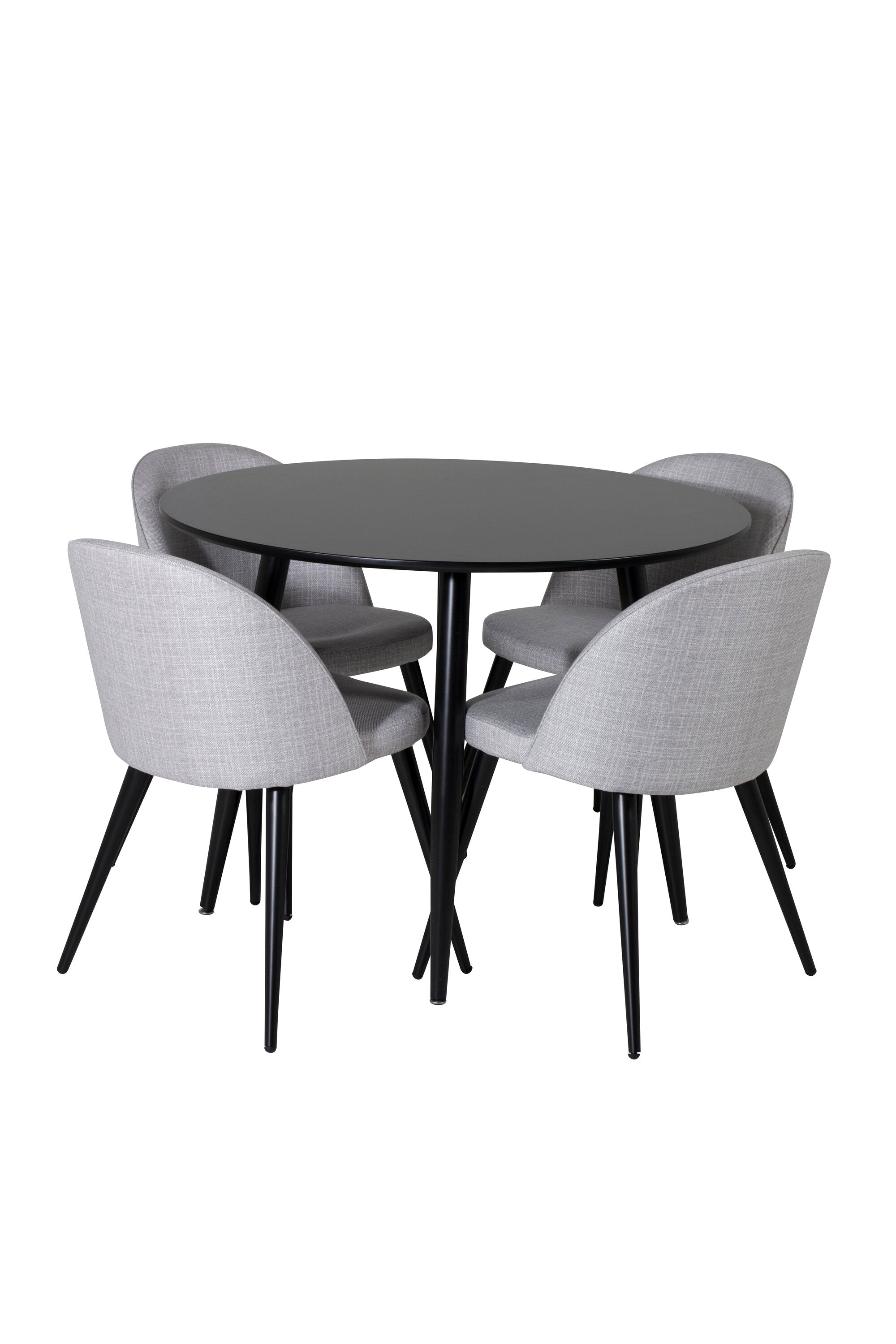 s_gr24124__1 Esszimmer Set Plaza Mit Samt Stühlen Rundes Essgruppen Set Default Title