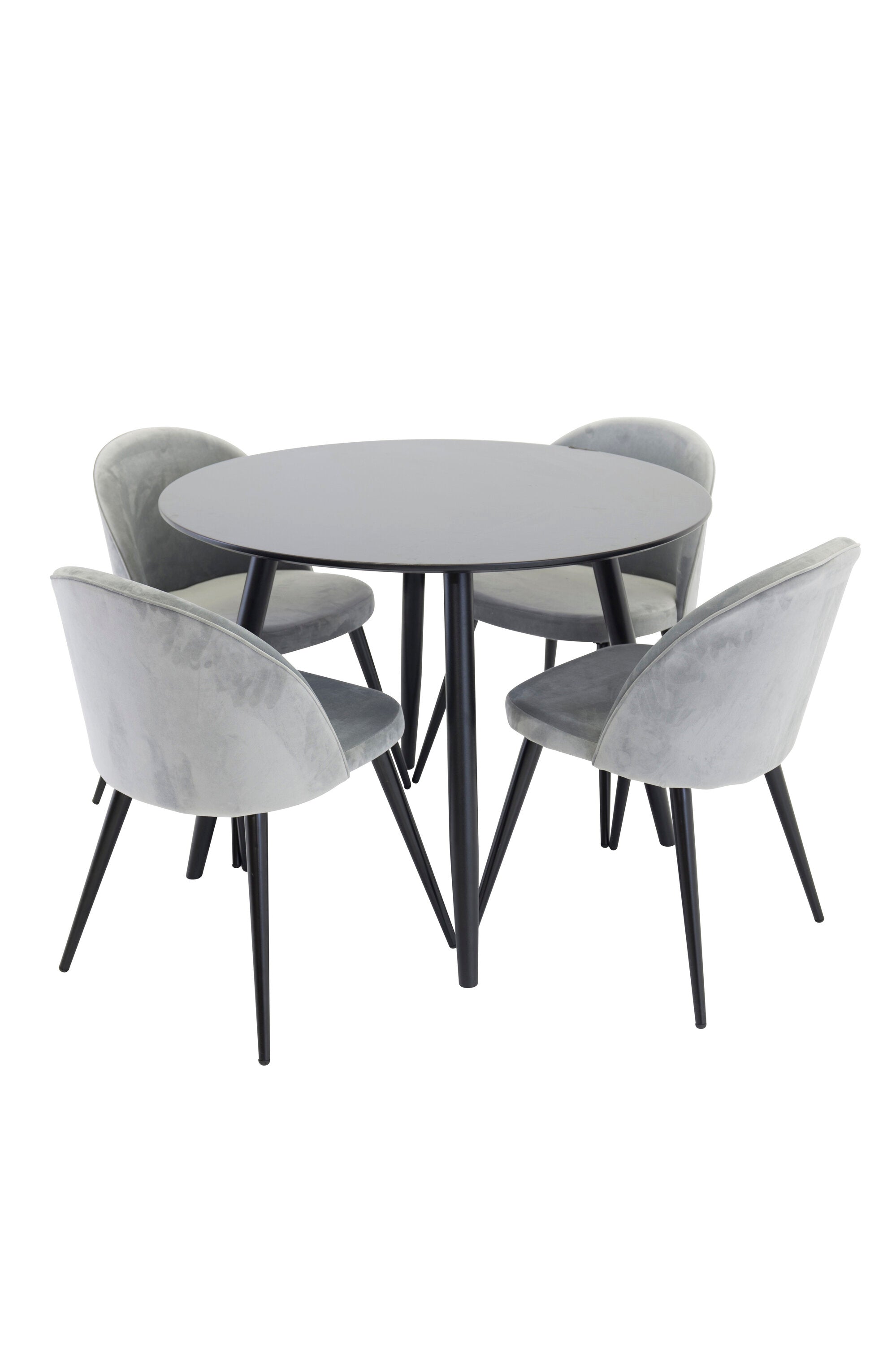 s_gr24131__2 Esszimmer Set Plaza Mit Velvet Stühlen Rundes Essgruppen Set Default Title