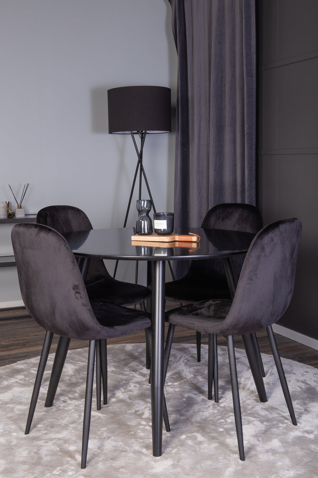 s_gr24136__10 Esszimmer Set Plaza Mit Polar Stühlen Rundes Essgruppen Set