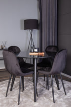 s_gr24136__10 Esszimmer Set Plaza Mit Polar Stühlen Rundes Essgruppen Set