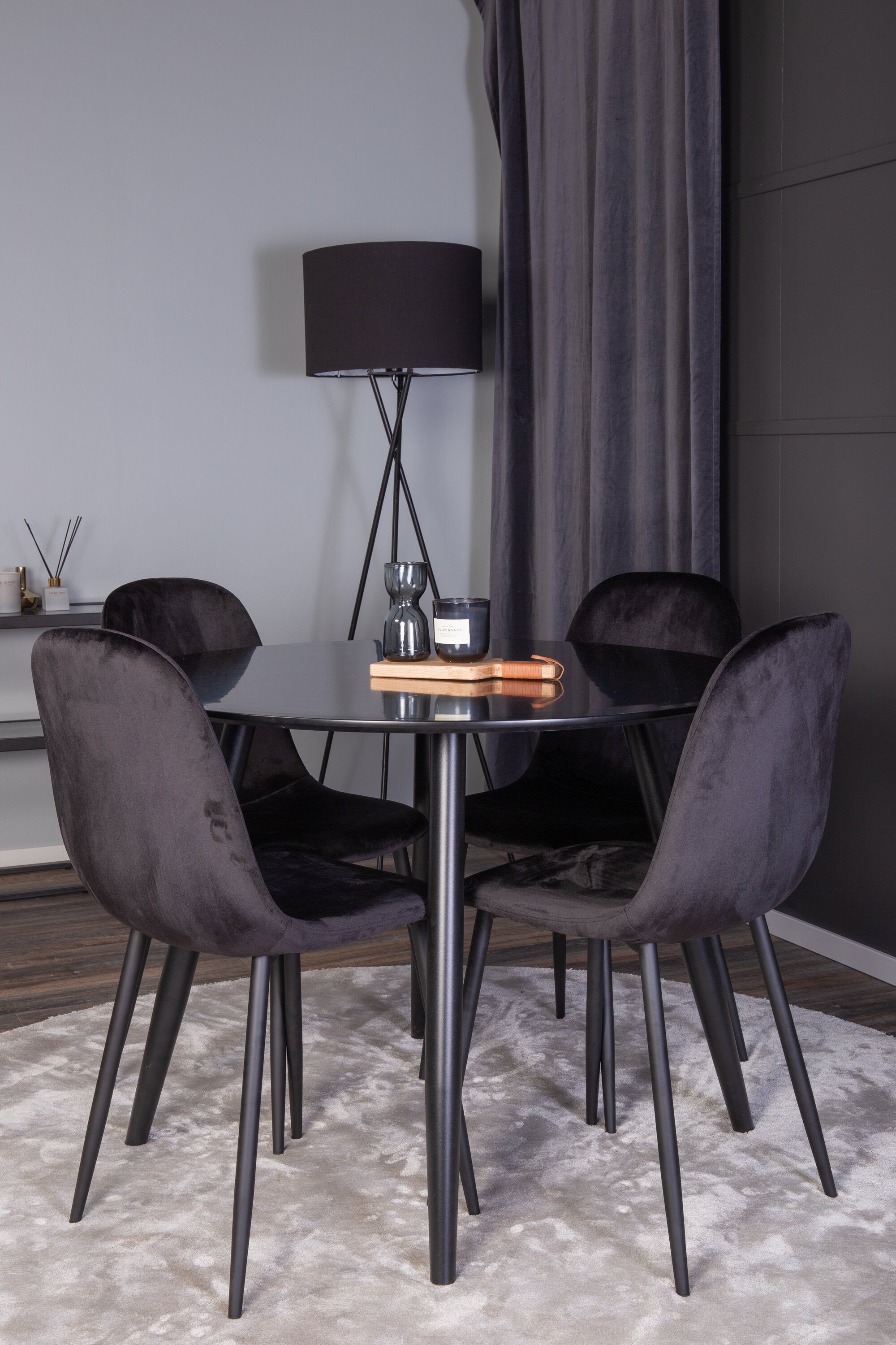 s_gr24136__10 Esszimmer Set Plaza Mit Polar Stühlen Rundes Essgruppen Set