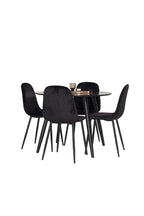 s_gr24136__3 Esszimmer Set Plaza Mit Polar Stühlen Rundes Essgruppen Set