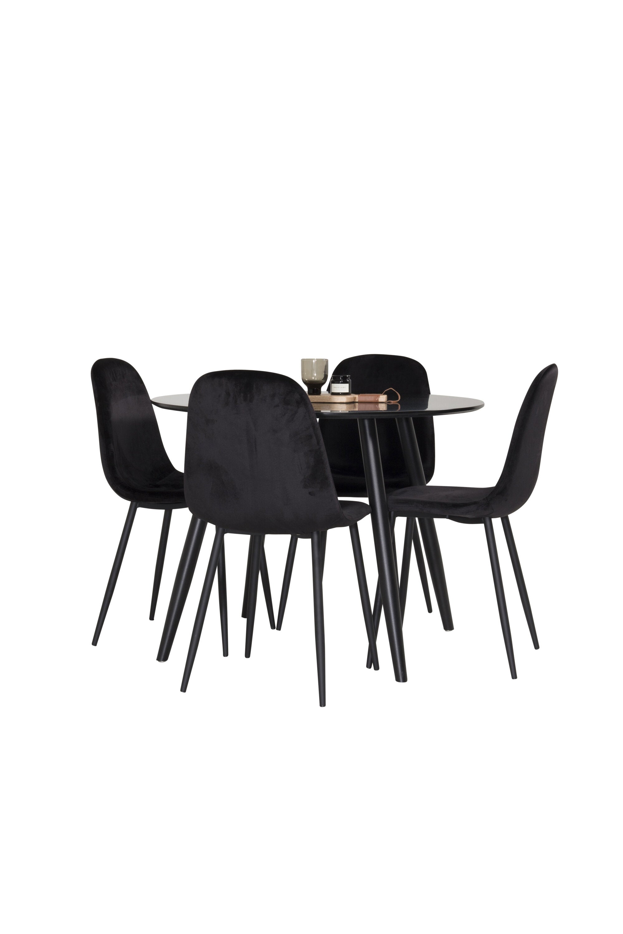 s_gr24136__3 Esszimmer Set Plaza Mit Polar Stühlen Rundes Essgruppen Set