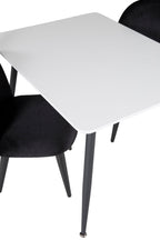 s_gr24154__3 Dining Set Polar Mit Stühlen Samt Rechteckiges Essgruppen Set