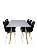 s_gr24188__1 Dining Set Polar Mit Stühlen Polar Rechteckiges Essgruppen Set Default Title